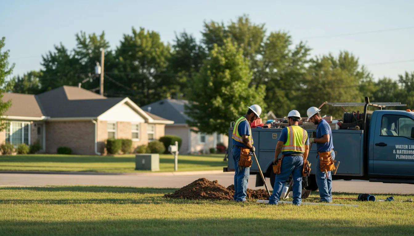 Residential water line and bathroom plumbing service in Philpot, KY